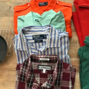 Men’s Polo Lot & one Express Shirt